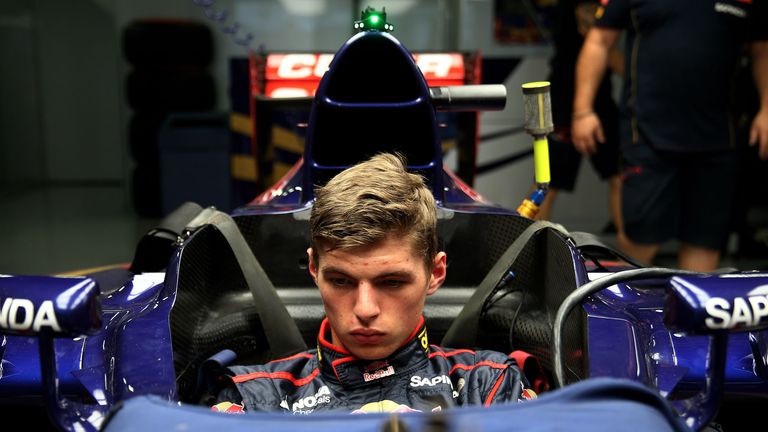 Max Verstappen settles into the Toro Rosso
