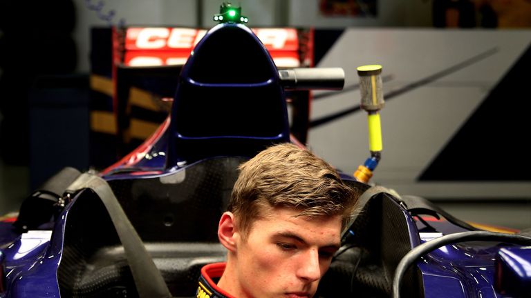 Max Verstappen settles into the Toro Rosso