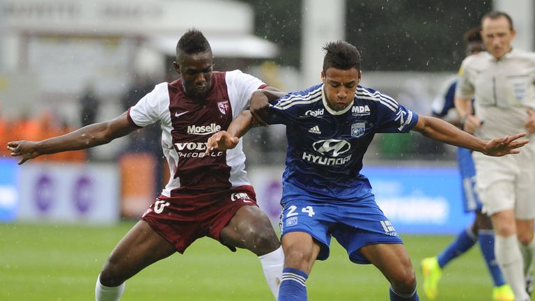 Madibo Maiga (left) has yet to score for Metz after joining on loan from West Ham