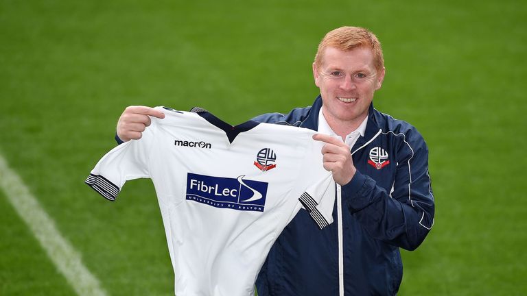 New Bolton Wanderers manager Neil Lennon is unveiled during a photocall at The Macron Stadium