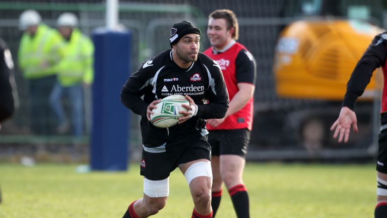Edinburgh Rugby's Netani Talei during a training session.