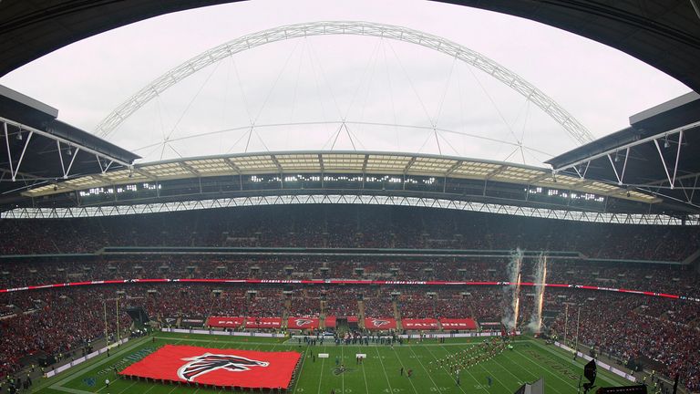 Wembley Stadium during the NFL game between Detroit Lions and  Atlanta Falcons