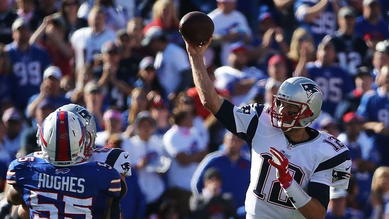 Tom Brady in action against the Buffalo Bills