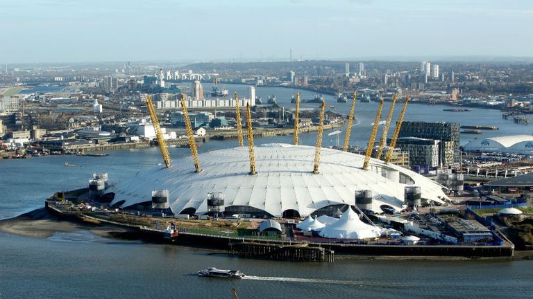 A general view of the O2 Arena during the Barclays ATP World Tour Finals in London, England