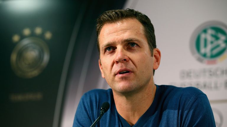 Oliver Bierhoff at a press conference on October 8, 2014 in Frankfurt am Main, Germany.