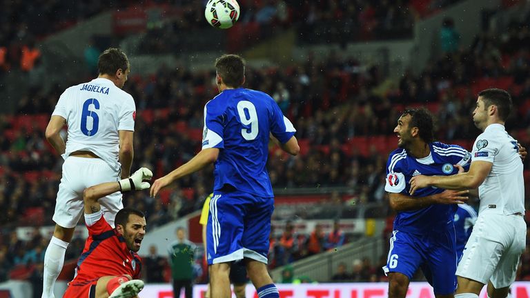 Phil Jagielka headed England in front after 24 minutes