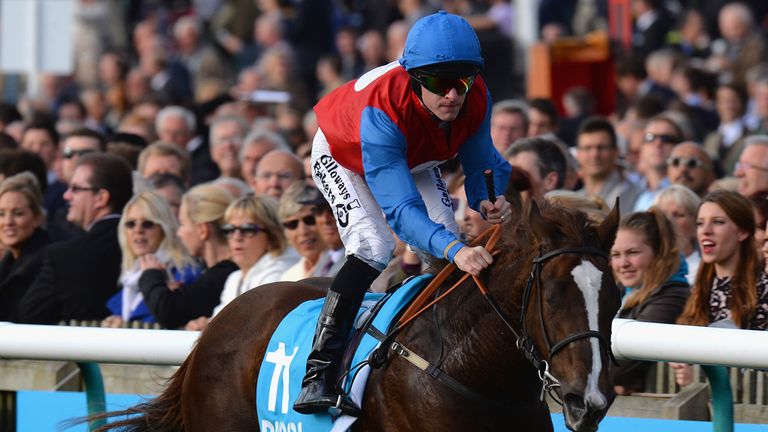 Richard Kingscote riding Royal Razalma wins the Dubai Cornwallis Stakes