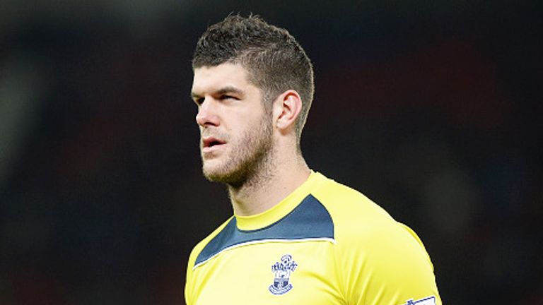 STOKE ON TRENT, ENGLAND - OCTOBER 29:  Fraser Forster of Southampton during the Capital One Cup Fourth Round match between Stoke City and Southampton at Br