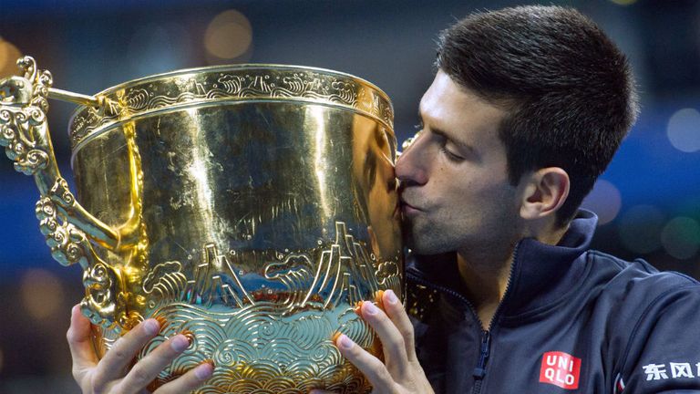 Novak Djokovic beat Tomas Berdych in the 2014 China Open final