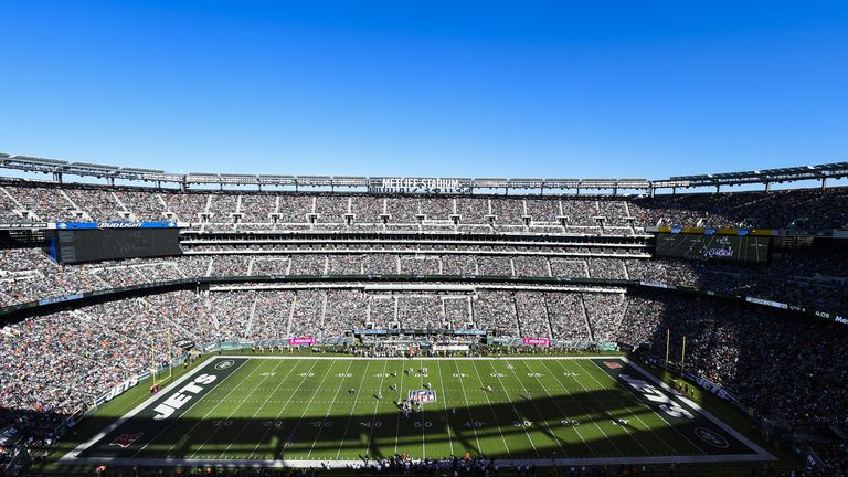 MetLife Stadium ahead of the week six game between the New York Jets and the Denver Broncos