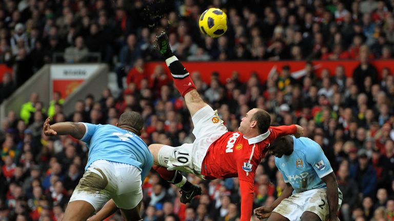 12/2/11 - United 2 City 1: Once voted the best goal in Premier League history, Rooney's incredible late overhead kick also inspired Utd to the title.
