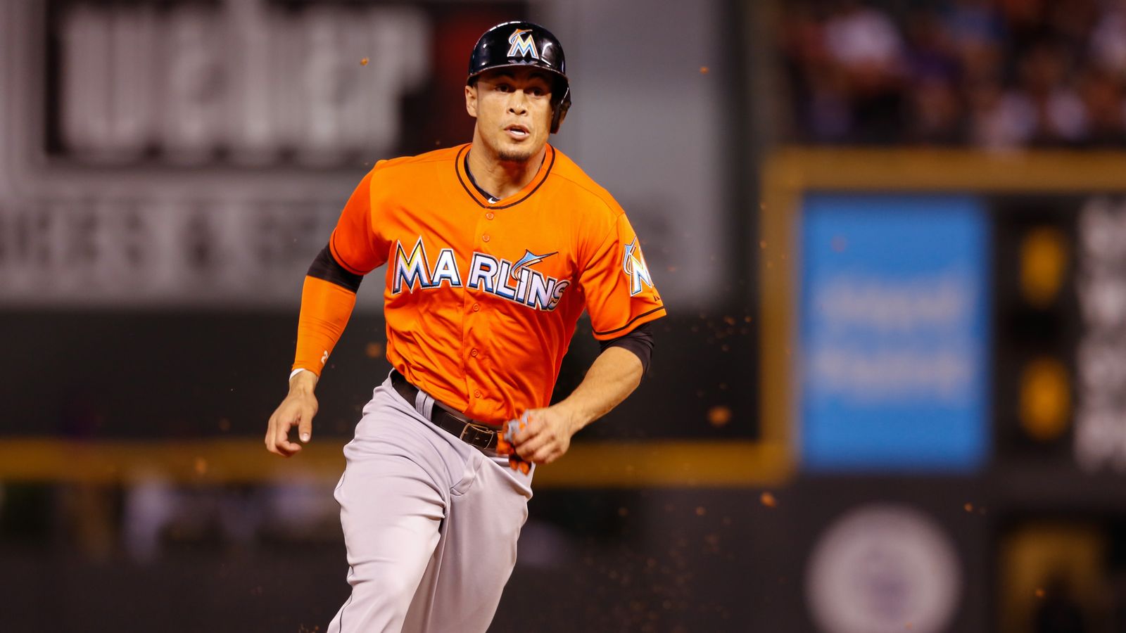 Orange on sale marlins jersey