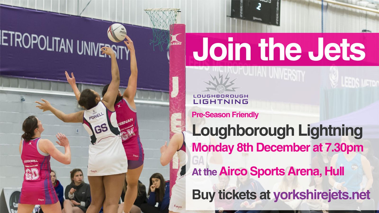 Yorkshire Jets will be in Hull for preseason and you can buy tickets