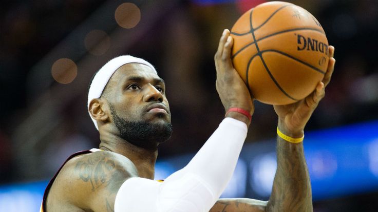 LeBron James of the Cleveland Cavaliers shoots a free-throw during the second half against the Orlando Magic