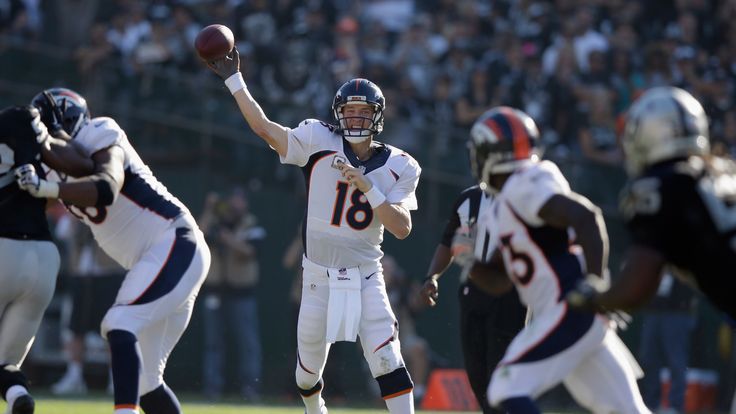 Peyton Manning: Threw five touchdown passes as Denver Broncos beat Oakland Raiders
