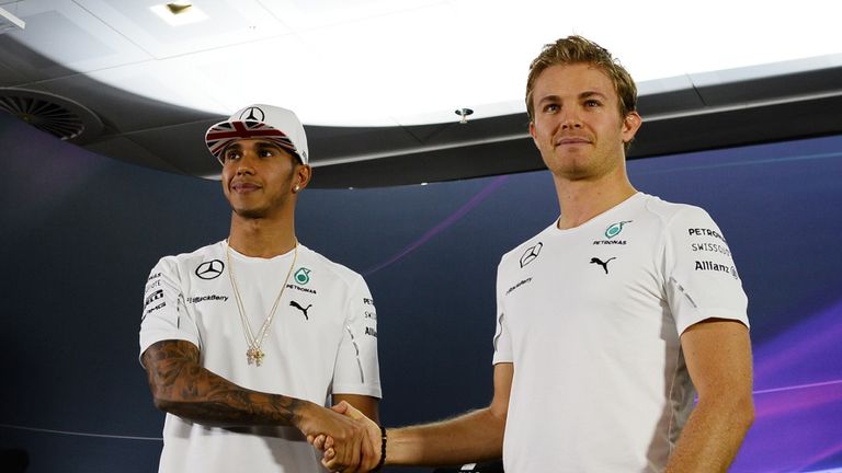 Title rivals Lewis Hamilton and Nico Rosberg are both in confident mood