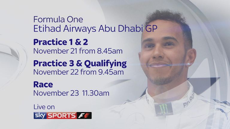 Don't miss the Abu Dhabi GP on Sky Sports F1