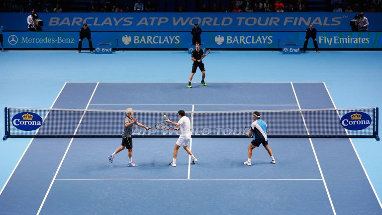 Andy Murray John McEnroe Tim Henman  Pat Cash ATP World Tour finals O2 Arena