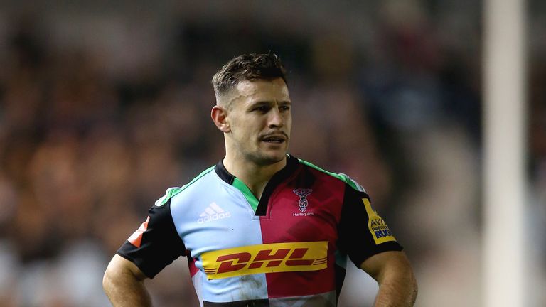 Danny Care of Harlequins looks on during the Aviva Premiership match against Sale Sharks at the Twickenham Stoop