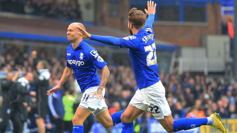 Birmingham City's David Cotterill celebrates