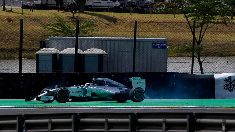 Lewis Hamilton spins