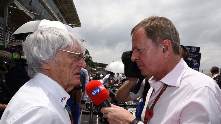 Bernie Ecclestone and Martin Brundle