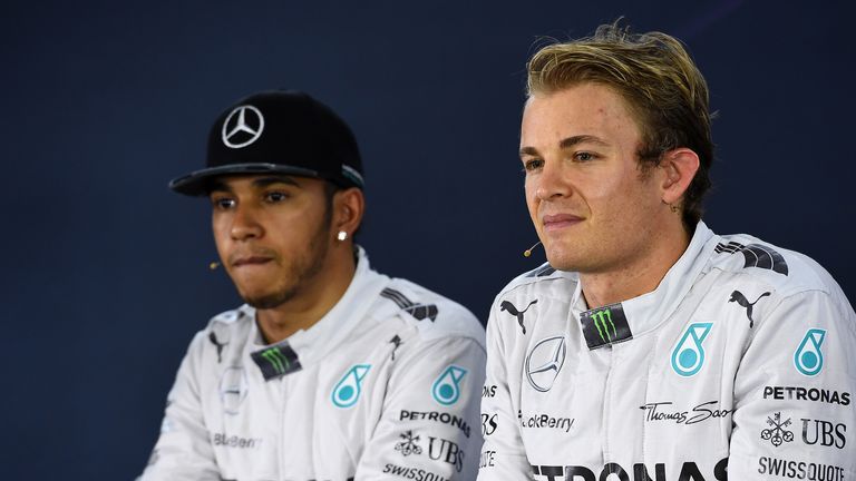  Lewis Hamilton and Nico Rosberg in the Press Conference