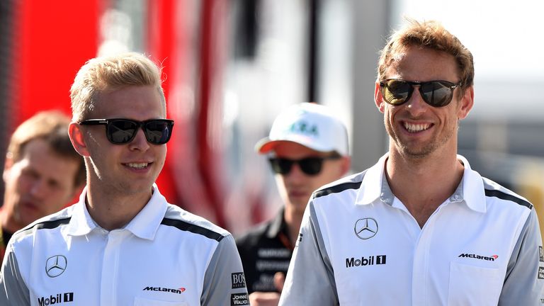 Kevin Magnussen and Jenson Button
