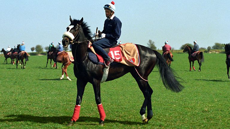 Celtic Swing on the gallops with Bob Mason in 1995