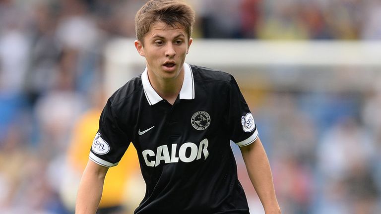 Dundee United's Charlie Telfer during a pre-season friendly at Elland Road in August