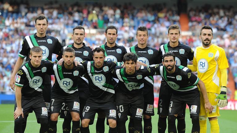 Cordoba team players v Real Madrid