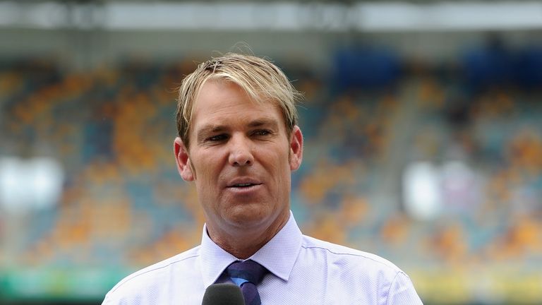 Sky Sports commentator Shane Warne ahead of day four of the First Ashes Test match between Australia and England 