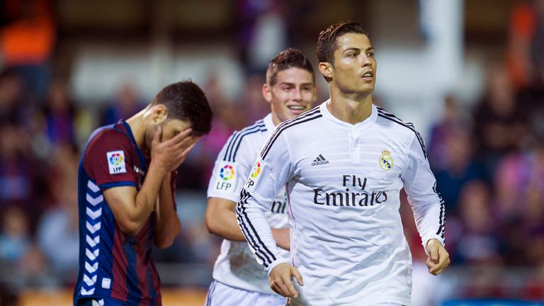 Cristiano Ronaldo of Real Madrid celebrates 