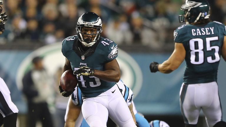 Darren Sproles of the Philadelphia Eagles returns a punt for a touchdown