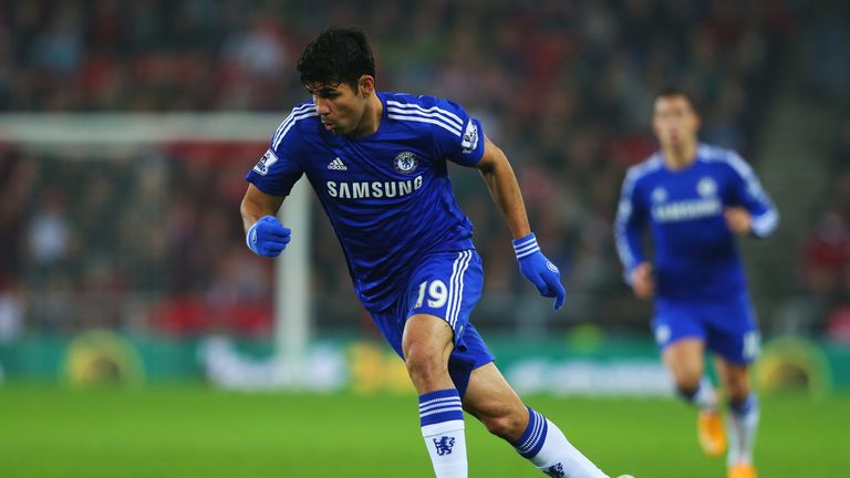 Diego Costa drives forward, to no avail - the game ends 0-0
