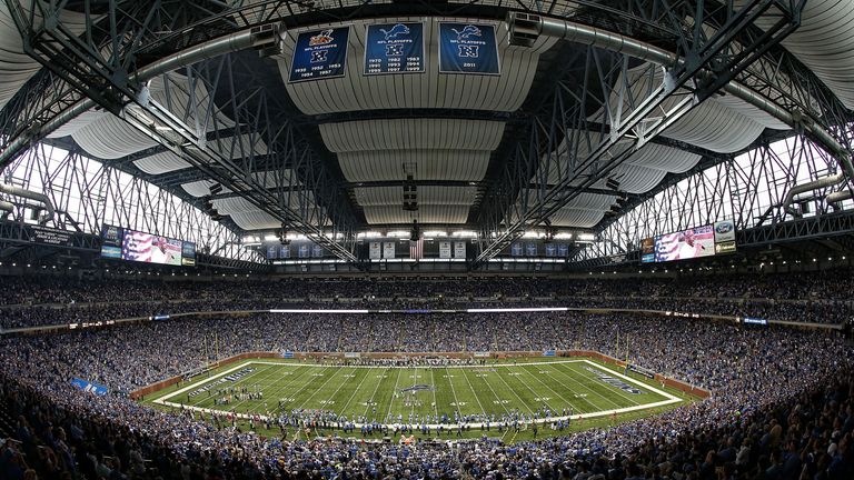 DETROIT, MI - SEPTEMBER 08:  A general view of Ford Field in Detroit