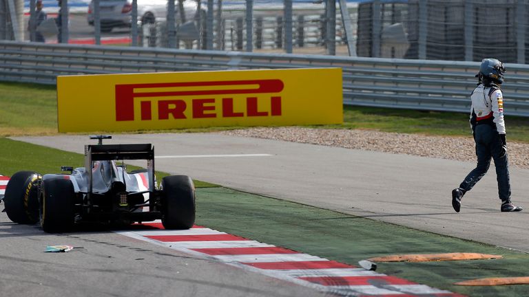 Adrian Sutil makes an early exit in what was a terrible season for Sauber