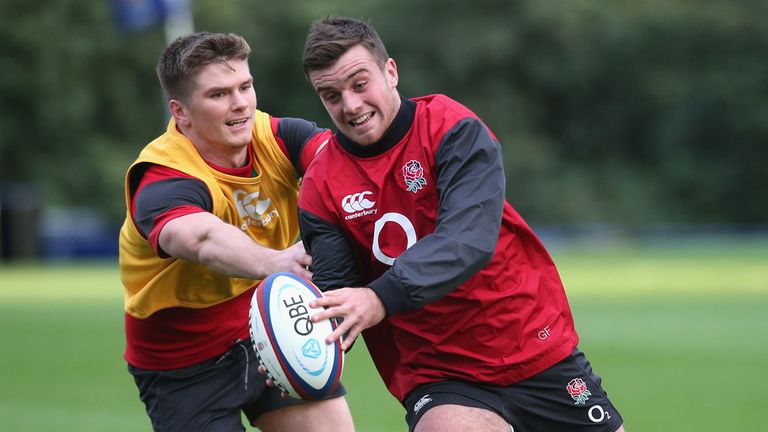 George Ford, Owen Farrell. England training