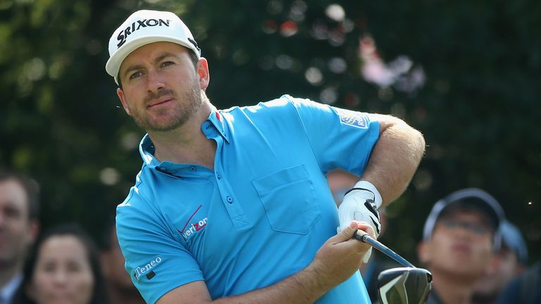 Graeme McDowell of Northern Ireland hits his tee-shot on the first hole during the second round of the WGC - HSBC Champions