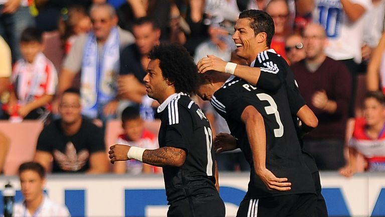 Ronaldo celebrates after opening the scoring