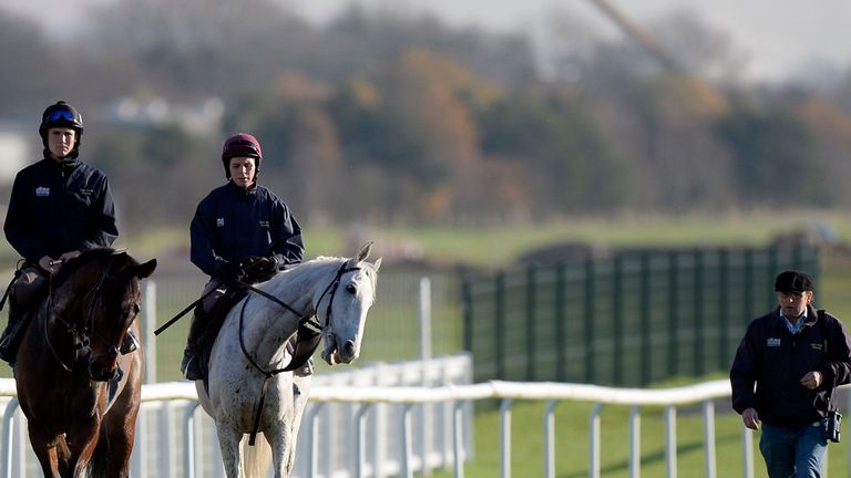 Trainer Alan King is on hand to supervise proceedings