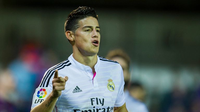 James Rodriguez celebrates 