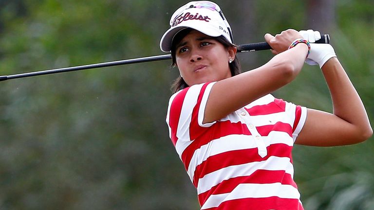 Julieta Granada  of Paraguay holds a one-stroke lead after 54 holes of the LPGA Tour Championship in Florida