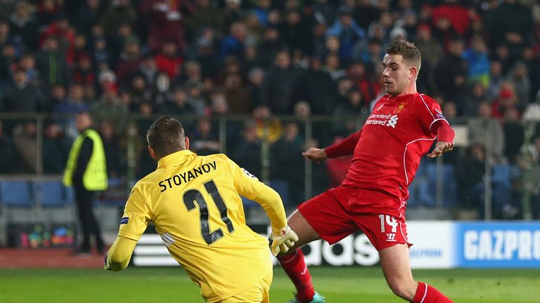 Jordan Henderson scores for Liverpool