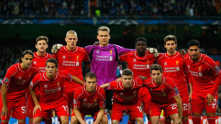 This was the surprise team selected by Brendan Rodgers for Liverpool's Champions League clash against Real Madrid