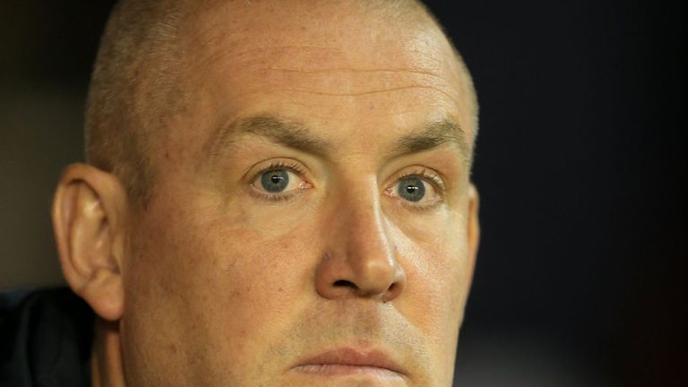 Brentford's manager Mark Warburton during the Sky Bet Championship match at the City Ground, Nottingham.