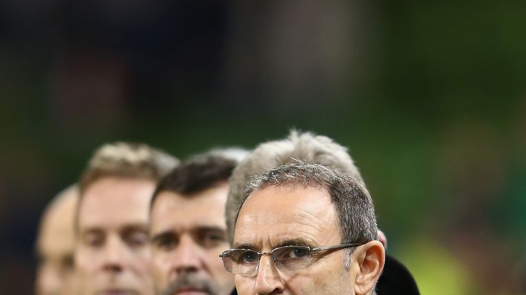 Martin O'Neill the manager  of Ireland looks on during the International Friendly match between the Republic of Ireland and USA