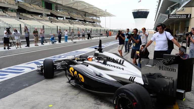 The interim McLaren-Honda takes to the track