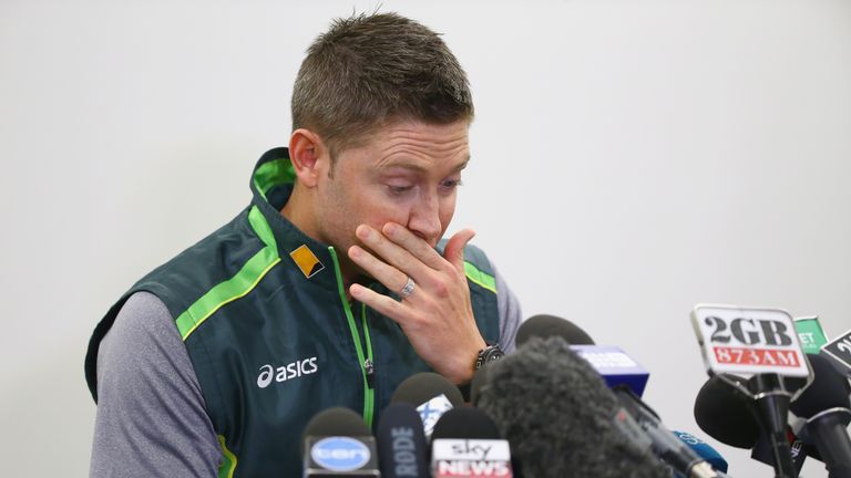 Michael Clarke at a press conference