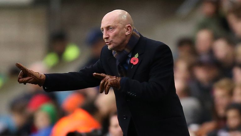 Millwall manager Ian Holloway gestures from the sidelines